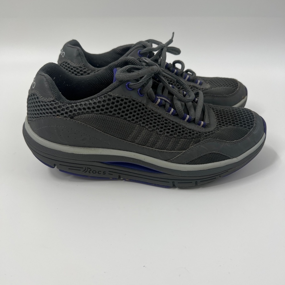 ABEO Aubrey R.O.C.S. Rocker Bottom Sneakers Charcoal/Purple Size 7.5